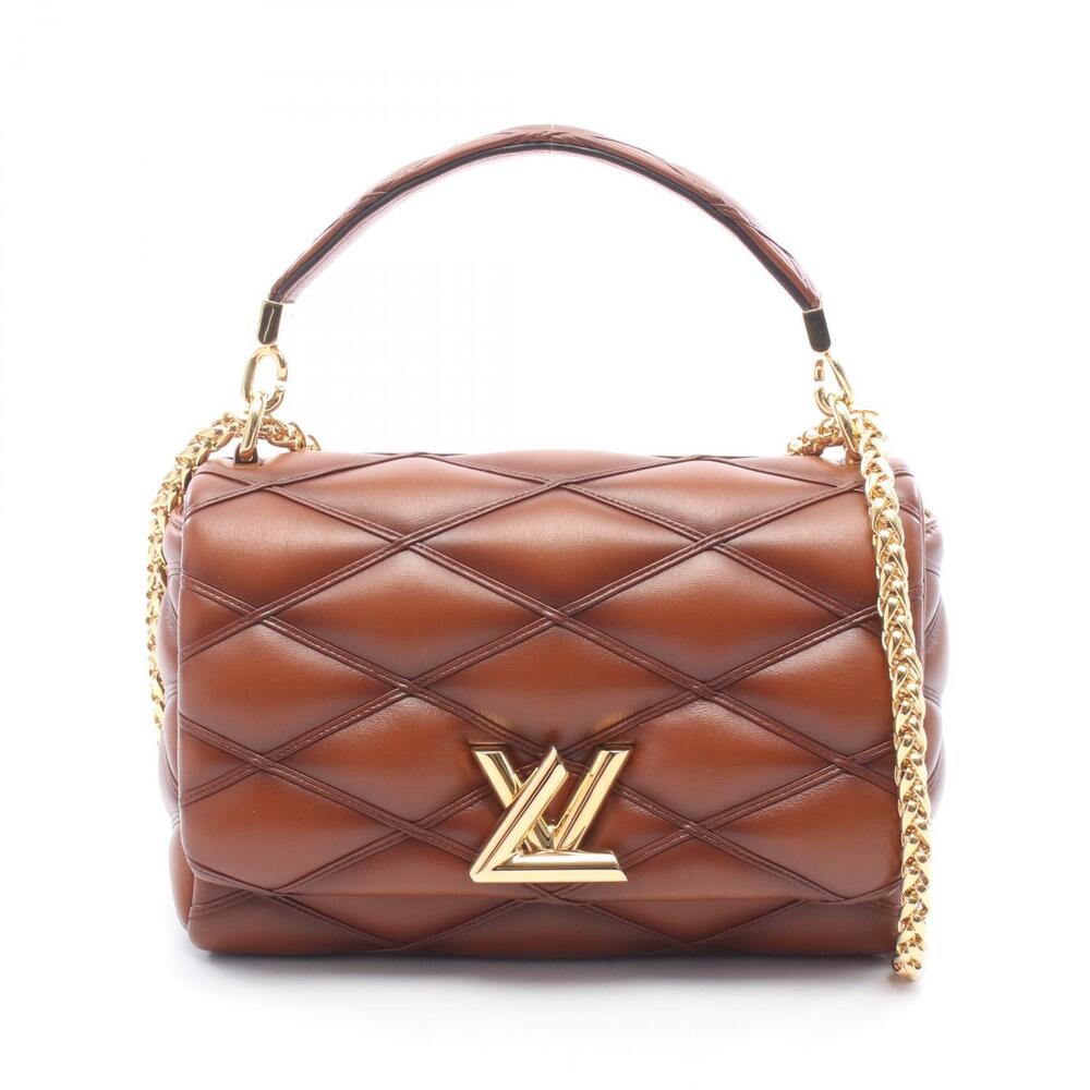 Louis Vuitton Maltage Handbag Leather Lambskin Brown